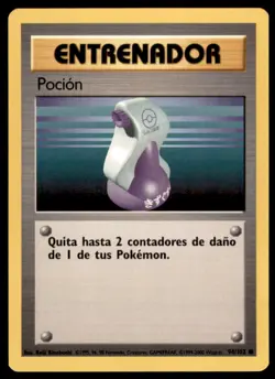 2000 Pokemon Base Unlimited Potion Spanish #94 Vintage - Image 1