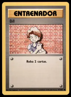2000 Pokemon Base Unlimited Bill Spanish #91 Vintage - Image 1