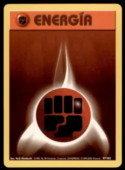2000 Pokemon Base Unlimited Fighting Energy Spanish #97 Vintage - Image 1