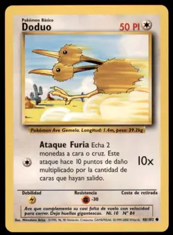 2000 Pokemon Base Unlimited Doduo Spanish #48 Vintage - Image 1