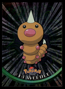 NM - Pokemon Topps Weedle #13 TV Animation Edition Sunrays Silver Foil - Image 1