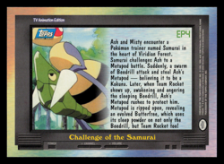NM - Pokemon Topps Challenge of the Samurai #EP4 TV Animation Edition - Image 2