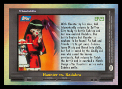 NM - Pokemon Topps Haunter vs. Kadabra #EP23 TV Animation Edition - Image 2