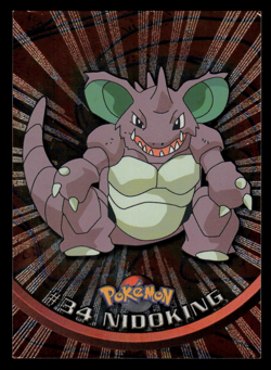 LP - Pokemon Topps Nidoking #34 TV Animation Edition Sunrays Silver Foil - Image 1