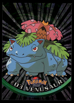 LP - Pokemon Topps Venusaur #03 TV Animation Edition Sunrays Silver Foil - Image 1