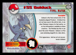 MP - Pokemon Topps Golduck #55 TV Animation Edition Sunrays Silver Foil - Image 2