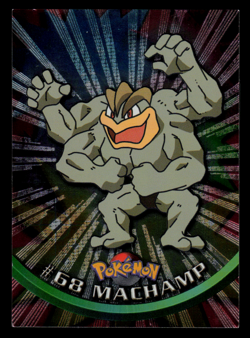 LP - Pokemon Topps Machamp #68 TV Animation Edition Sunrays Silver Foil - Image 1