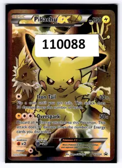 (110088) PIKACHU EX XY124 Pokemon XY Black Star Promo Card RED & BLUE COLLECTION - Image 1