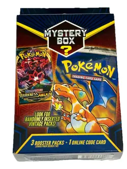 Pokemon TCG Mystery Hanger, 3 Booster Packs + Code Card MJ Holding Random Packs - Image 1