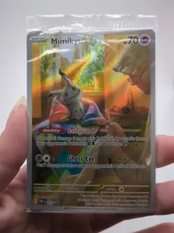 Pokemon TCG Mimikyu 075 Promo SEALED Scarlet & Violet Cards Full Art Holo - Image 1