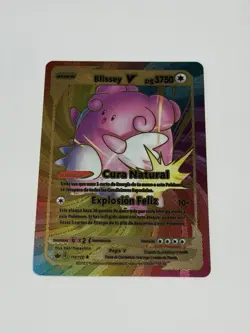 Blissey V Rainbow Foil Card Fan Art Display Card HP 3750 Blissful Blast NM/M - Image 1