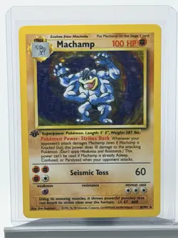 Wizards of the Coast Machamp 8/102 Pokemon Base Set 1st Edition Holofoil Card - Image 1