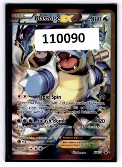 (110090) BLASTOISE EX XY122 Pokemon Black Star Promo Card RED & BLUE COLLECTION - Image 1