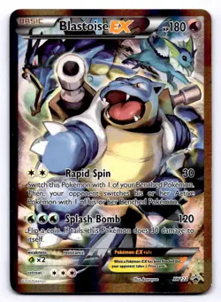 (110090) BLASTOISE EX XY122 Pokemon Black Star Promo Card RED & BLUE COLLECTION - Image 2