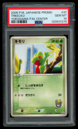 PSA 10 GEM MINT Pokemon Japanese Treecko 037/PCG-P Yokohama Center Promo - Image 1