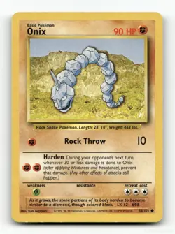 ONIX BASE SET UNLIMITED 56/102 POKEMON MP - Image 1