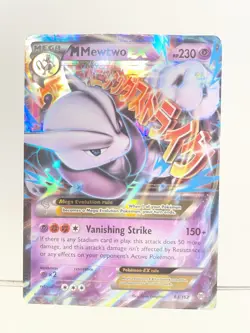 Pokemon TCG M Mewtwo EX 63/162 Breakthrough Holo Mega EX Ultra Rare HP 230 - Image 1