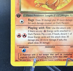 1999-2000 Pokemon Dark Flareon 1st Edition Regular 35/82 LP - Image 4