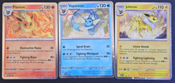 Pokemon Prismatic Poster Promo Vaporeon Jolteon Flareon Cosmos Holo 167 168 169 - Image 1