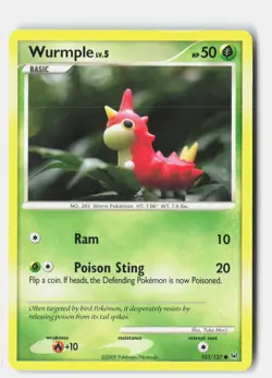 Wurmple 103/127 Common Platinum Pokemon Lightly Played Yuka Morii - Image 1