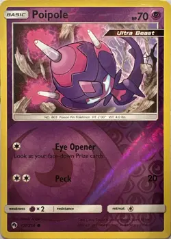 Poipole Reverse Holo Common Lost Thunder 107/214 Pokemon Near Mint - Image 1