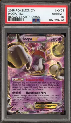 Pokemon Hoopa EX Black Star Holo Promo XY71 PSA 10 Gem Mint - Image 1