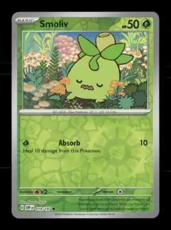 Smoliv 019/197 Obsidian Flames Reverse Holo NM/M Pokemon - Image 1