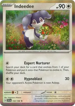 Indeedee 153/198 Rare Pokemon SV01: Scarlet & Violet Base Set NM - Image 1