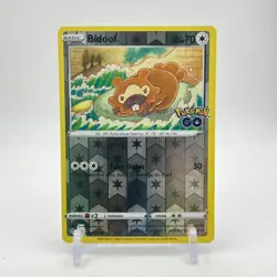2022 Pokemon Go Set Nintendo Reverse Holo Foil Bidoof 59/78 - Image 1