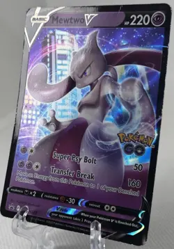 Pokemon Go Mewtwo V SWSH223 Promo illus. PLANETA Mochizuki Basic 2022 - Image 1