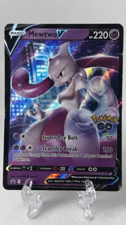 Pokemon Go Mewtwo V SWSH223 Promo illus. PLANETA Mochizuki Basic 2022 - Image 2
