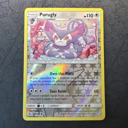Purugly 109/156 Sm-Ultra Prism Reverse Holo Sun & Moon Pokemon - Image 1