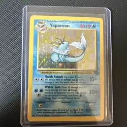 Pokemon TCG Vaporeon 12/64 Jungle Holo Rare NM - Image 1