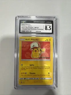 2017 Pokemon BSP I Choose You! Purchase Campaign #SM109 Ash' Pikachu CGC 8.5 - Image 1