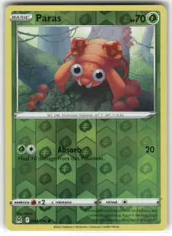 Paras 004/196 Lost Origin Reverse Holo Pokemon TCG - Image 1