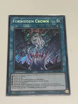 Forbidden Crown Secret Rare Yugioh Tcg Burst Protocol BPRO-EN067 x2 - Image 3