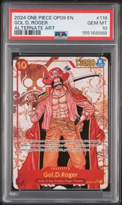 2024 ONE PIECE OP09-EMPERORS IN THE NEW WORLD ALTERNATE ART GOL D. ROGER PSA 10 - Image 1
