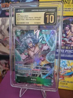 2024 ONE PIECE EMPERORS IN THE NEW WORLD #023 ADIO OP09 ALT ART CGC PRISTINE 10 - Image 1