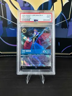 Disney Lorcana The Queen Diviner 218/204 Enchanted PSA 9 MINT - Image 1