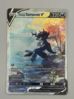 Hisuian Samurott V GG51/GG70 Crown Zenith Holo Rare Full Art Pokemon Card NM - Image 1