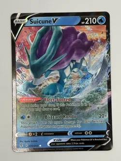 Suicune V 031/203 Evolving Skies Holo Rare Full Art Pokemon Card NM - Image 1