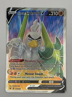 Galarian Sirfetch'd V 174/185 Vivid Voltage Ultra Rare Full Art Pokemon Card NM - Image 1