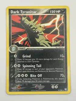 Dark Tyranitar 19/109 EX Team Rocker Returns Rare Regular Pokemon Card NM - Image 1