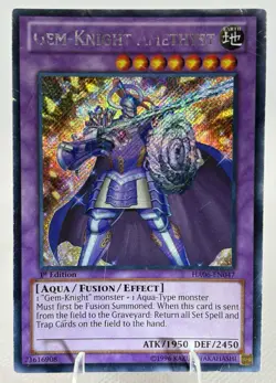 (TITLE ERROR)[NM] YuGiOh Gem-Knight Amethsyt HA06-EN047 1st Edition Secret Rare - Image 1