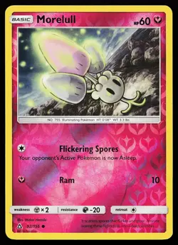 Morelull 92/156 Reverse Holo Common Ultra Prism Pokemon Card - Image 1