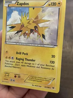 Pokemon TCG Zapdos Holo Rare Card 23/108 Roaring Skies Cracked Ice Foil - Image 4