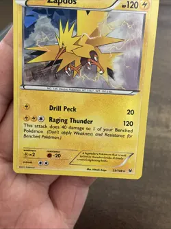 Pokemon TCG Zapdos Holo Rare Card 23/108 Roaring Skies Cracked Ice Foil - Image 5