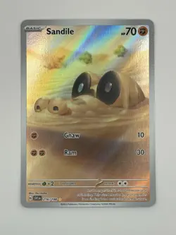 Sandile 216/198 Scarlet & Violet Illustration Rare Pokemon Card NM - Image 1