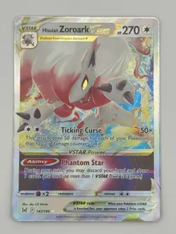 Hisuian Zoroark VSTAR 147/196 Lost Origin Holo Rare Pokemon Card NM - Image 1