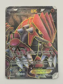 Groudon EX 106/108 Dark Explorers Ultra Rare Full Art Holo Pokemon Card DAMAGED - Image 1